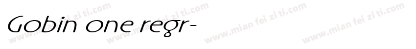 Gobin one regr字体转换